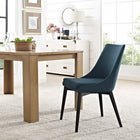 Modway - Viscount Tissu Chaise à manger - Azure-Pieds en caoutchouc massif