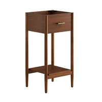Modway - Zaire 18" Armoire de toilette de salle de bain (lavabo non inclus) - Noyer-MDF et caoutchouc
