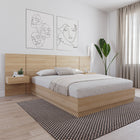 Nexera - Ensemble de 2 panneaux d'extension pour table de nuit flottante Milano, Chêne Blond Naturel-Artisanat de qualité : Fabriqué à partir de bois d'ingénierie haut de gamme, fini en chêne naturel avec des variations de grain pour une ambiance chaleureuse et accueillante