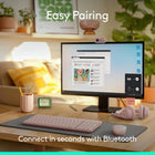 Logitech - Ensemble souris et clavier sans fil Bluetooth MK250 - Rose-Durable et fiable: conçu pour la qualité, le clavier Bluetooth MK250 offre des touches durables, une conception résistante aux éclaboussures et une autonomie de 12 mois