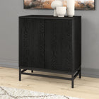 Hudson&Canal - Meuble d'appoint Montello de 28 po de largeur - Grain noir-Dimensions du produit : 15,5" L x 28" l x 32" H