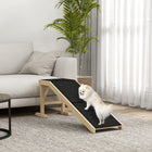 PawHut - Rampe pour animaux, marches de lit pour chien avec tapis antidérapant, 59 po L x 16 po l x 20 po H - naturel-Fabriqué en bois de pin de qualité pour une utilisation robuste 