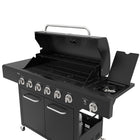 Kenmore - Barbecue au gaz XL à 6 brûleurs avec brûleur latéral - Noir-Surface de cuisson secondaire : 238 pouces carrés