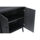 Manhattan Comfort - Jodie 31,1 po Buffet d’Appoint Style Mid-Century Modern - Gris Charbon-Poignées en métal noir sophistiquées