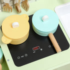 Qaba - Cuisine pour enfants avec 15 accessoires - vert-Hauteur ergonomique du plan de travail de 15,7 po H (40 cm), parfaitement adaptée aux enfants de 3 ans et plus 