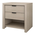 Hudson&Canal - Table de chevet rectangulaire Clarice - 24 po l - Blanc aulne-Capacité de charge maximale : 22,7 kg (50 lb) pour le plateau supérieur, 4,5 kg (10 lb) pour l'étagère inférieure et 4,5 kg (10 lb) pour chaque tiroir