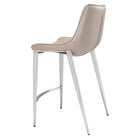 Zuo - Magnus Tabouret de comptoir - Brun/Silver - Ensemble de 2-6