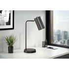 Monarch Specialties - Luminaire - 18 po H Lampe De Table - Port Usb Inclus - Métal Gris - Abat-Jour Gris - Moderne-Cette lampe d'appoint est équipée d'un port USB pour recharger facilement vos appareils et d'un interrupteur à bascule sur la base pour une pièce d'accentuation pratique et fonctionnelle