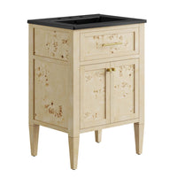 Modway - Elysian 24" Vanette de salle de bain - Burl noir-Vanité de salle de bain moderne