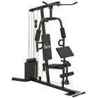 Soozier - Appareil de gym à domicile-Plusieurs exercices, y compris écarté couché, développé couché, extension des jambes, curl avec pupitre et poulie basse/haute 