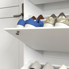 HOMCOM - Armoire à chaussures avec 3 tiroirs basculants pour 24 paires - blanc-Le dispositif anti-basculement améliore la sécurité en prévenant les chutes 