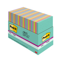 Post-it - Feuillets super collants - Collection Supernova Neons - 4" x 6" - 45 feuilles/bloc - 24 blocs/paquet-Les Feuillets super collants Post-it sont deux fois plus adhérents que les Feuillets Post-it originaux