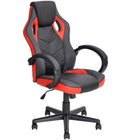 Nicer Furniture - chaise de jeu réglable ergonomique - rouge-Revêtement en PVC durable et maille respirante pour un confort optimal.  