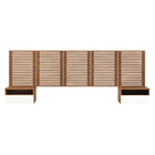 Modway - Render Ensemble 7 pièces : Tête de lit Queen murale et tables de chevet modernes - Noyer Blanc-Construction durable en panneaux de particules