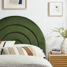 Modway - Solana Arqué Performance Velvet Tête de lit jumelée, Vert mousse-Rembourrage en mousse dense