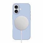 Blu Element - Étui Silicone MagSafe pour iPhone 17 - Bleu pastel-Bords surélevés pour protéger l'appareil photo et l'écran