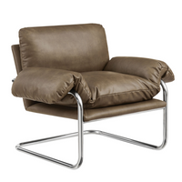 Modway - Ansel Cuir végane Chaise d’accent - Champignon-Cuir végane résistant aux taches
