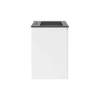 Modway - Bryn Support mural de 24" Vanette de salle de bain - Blanc Noir-Évier en céramique avec comptoir intégré