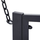 Outsunny - Chaise balançoire de porche 50 po avec chaîne, noir-2 chaînes de suspension de soutien offrent une solidité et une durabilité stables  
