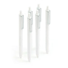Poppin - Stylos Gel Luxe rétractables – 0,7 mm – encre noire – paquet de 6-Les stylos gel de luxe blancs à pointe rétractable Poppin sâââ€š¬harmonisent parfaitement avec tous produits blancs Poppin