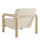 Modway - Sereno Boucle Chaise d’accent - Chêne crème-Arrivée entièrement assemblée