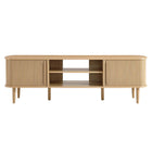 Modway - Contour 63 po Bois Meuble TV, Chêne-Capacité de poids : 200 lb.