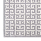 Modway - Freydis Clé grecque Tapis de comédie 8 pi l x 10 pi L - Blanc et gris clair-Protéger les planchers de la circulation ou des meubles