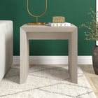 Hudson&Canal - Table d'appoint rectangulaire Oswin de 56 cm de largeur, , blanc aulne-Nettoyer avec un chiffon doux et sec, sans produits chimiques agressifs ni produits de nettoyage abrasifs