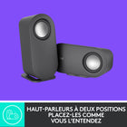 Haut-parleurs Logitech Z407 Bluetooth avec caisson de graves-Haut-parleurs d’ordinateur Bluetooth, caisson de graves, commande sans fil