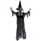 Outsunny - Sorcière animée à suspendre de 6pi - décorations d'Halloween-Une sorcière réaliste grandeur nature de 183 cm (72 pouces) ajoute une touche effrayante à votre décoration 
