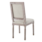 Modway - Court Tissu rembourré Fauteuil d’appoint de salle à manger Ensemble de 2 - Beige-Capacité de poids de la chaise : 331 lb