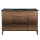Modway - Render 48" Vanité de salle de bain à un seul lavabo - Noir noyer-Bassin d’évier en céramique