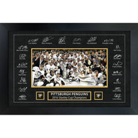 Pittsburgh Penguins 2016 Stanley Cup Replica Signature Frame - Impression encadree - 35" x 23"-Qualité supérieure - print framed