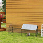 PawHut - Cage pour petits animaux 73 po pour poules, lapins, chinchillas avec toit-Les piquets au sol pour fixer la cage assurent la sécurité de l'animal et empêchent les fuites 