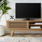 Modway - Render 48 po Meuble TV, Chêne-Porte coulissante à lattes