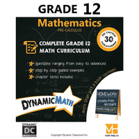 Dynamic Math - Cahier d'exercices, Saskatchewan, 12e année-Couvre le programme de mathématiques de 12e année de la Saskatchewan
