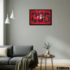 Frameworth - Michael Jordan 6 fois champion NBA Bulls de Chicago memorial - impression encadree - 27,5 po l x 38,5 po H-Impression encadree commemorative en grand format de qualite professionnelle celebrant les six titres de MVP des Finales inegales de Jordan et ses dix titres de champion des marqueurs