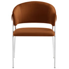Modway - Nella Rembourré Performance Velvet Chaise à manger Ensemble de 2 - Rouille Argent-9