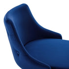 Modway - Adorn Performance Velvet Tabouret de bar - Marine-Capacité du poids de la chaise : 300 lb