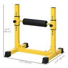 Soozier - Support bulgare pour fente, jaune-Les rouleaux de cheville en mousse confortable vous permettent de vous entraîner plus intensément sans distractions
