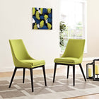 Modway - Viscount Tissu Fauteuil d’appoint de salle à manger Ensemble de 2 - Herbe de blé-Pattes à chevilles effilées