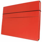 JAM Paper - Étui de transport pour dossiers minces avec fermeture à bande élastique - 9 1/4 x 1/2 x 12 1/2 - Rouge-Fabriqué à partir d'un matériau en aggloméré durable et robuste et doté d'une fermeture à bande élastique noire conçue pour maintenir les documents en sécurité