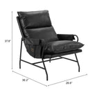 Zuo - Halaus Fauteuil d’appoint - Noir-Garantie limitée de 3 ans