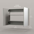 HOMCOM - Armoire à pharmacie murale avec miroir et deux portes - gris-Étagère intérieure réglable répondant à vos divers besoins de rangement   