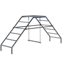 PawHut - Perchoirs pour poulailler avec balançoire, accessoires de parcours, jouet-Ce perchoir à poules unique se transforme en deux formes pour s'adapter à votre jardin 
