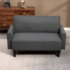 HOMCOM - Canapé loveseat - gris foncé-Design moderne avec des lignes épurées et minimalistes pour plus de style 