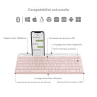 Logitech - K585 Clavier fin sans fil multi-appareils - Rose-Easy-Switch vous permet de coupler et d'alterner rapidement entre plusieurs dispositifs, afin que vous puissiez taper sur votre ordinateur et votre téléphone ou tablette de façon fluide