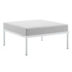 Modway - Harmony Sunbrella Terrasse extérieure Aluminium Ottoman in Gris-Tissu Sunbrella tout temps