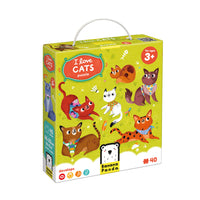 Banana Panda - Puzzle J'aime les chats, à partir de 3 ans-J'aime les chiens Puzzle... pour les enfants qui aiment les chiens - le grand puzzle de sol de 40 pièces plaira à coup sûr à vos tout-petits de 3 ans et plus avec un design colouré plein de chiens