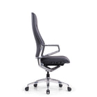 DecentLiving - Chaise de bureau à dossier pleine hauteur - Gris-Mécanisme d'assise Bock de conception allemande